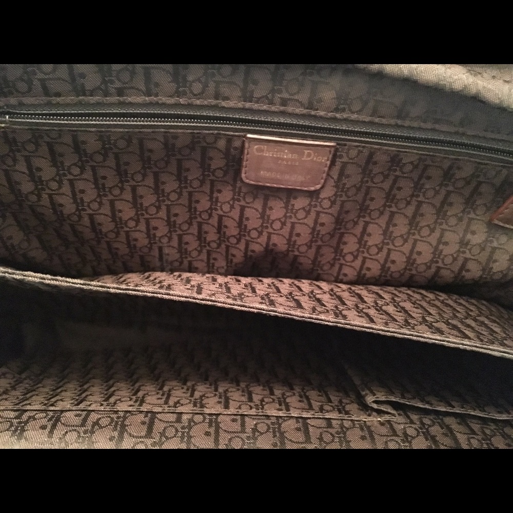 Christian Dior Brown Plisse Grand Panier Bag - Picture 5 of 8